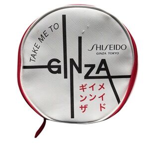 Shiseido Ginza White and Red Pouch